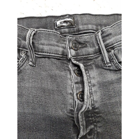 27 MOTHER mid-rise button fly The Stunner Skinny ripped distressed - Picture 6 of 10